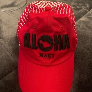 Red Aloha Maui Cap